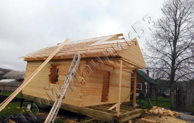 4 Брусовая баня Б-35 6×8, 42 м², Московская область, Рузский райн, Деревня Подолы (10)